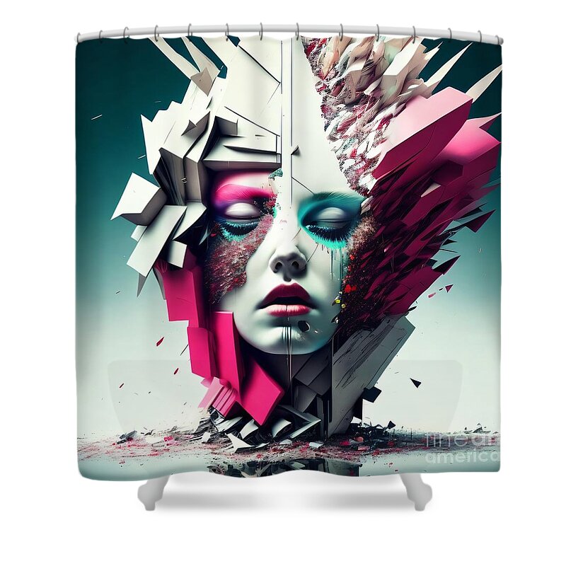 Beauty in Chaos Shower Curtain by JB Studio â€” main product image