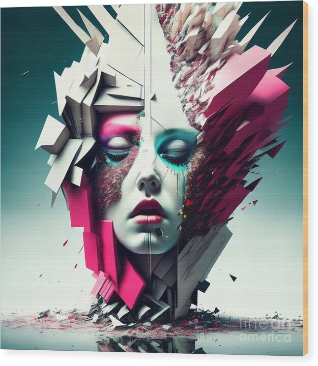 Beauty in Chaos Wood Print by JB Studio â€” main product image