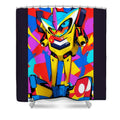 Buzzy Blip Shower Curtain by JB Studio â€” main product image