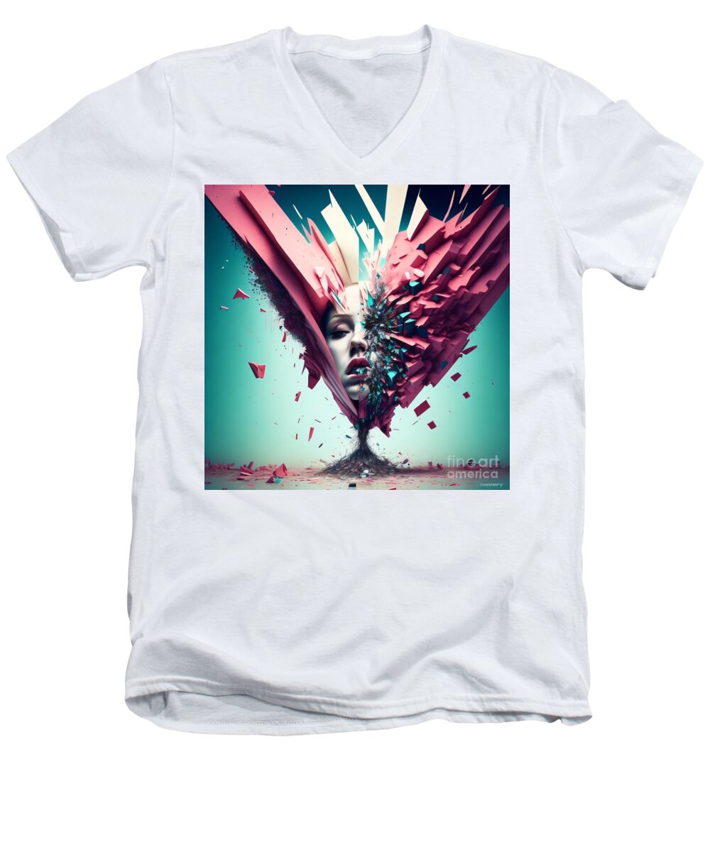 Calm Men's V-Neck T-Shirt by JB Studio â€” main product image