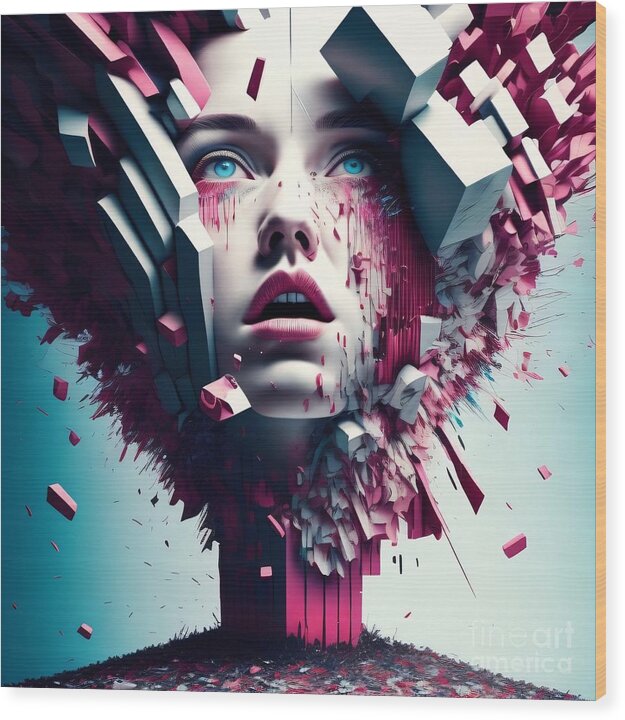 Chaos Within Wood Print by JB Studio â€” main product image