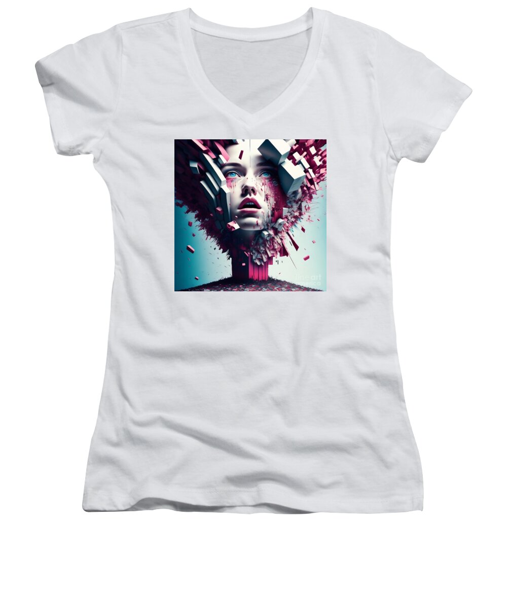 Chaos Within Women's V-Neck T-Shirt by JB Studio â€” main product image