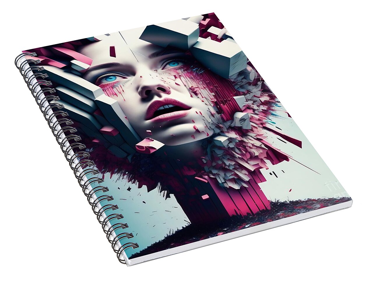 Chaos Within Spiral Notebook by JB Studio â€” alternate angle view