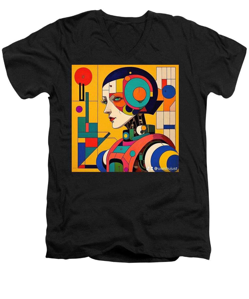 Chronosynthesis Men's V-Neck T-Shirt by JB Studio â€” main product image