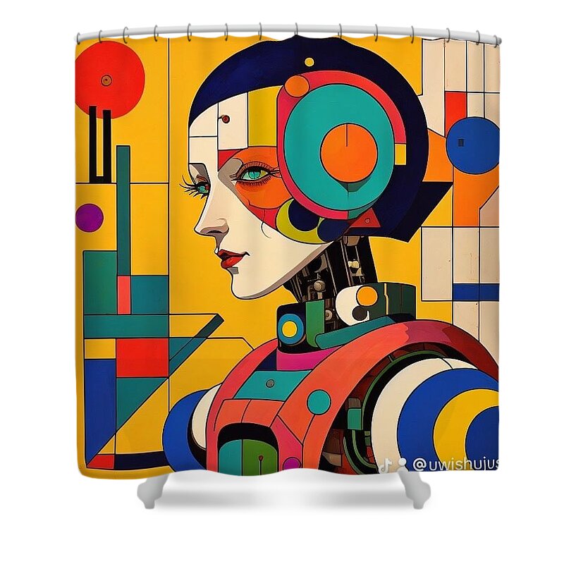 Chronosynthesis Shower Curtain by JB Studio â€” main product image