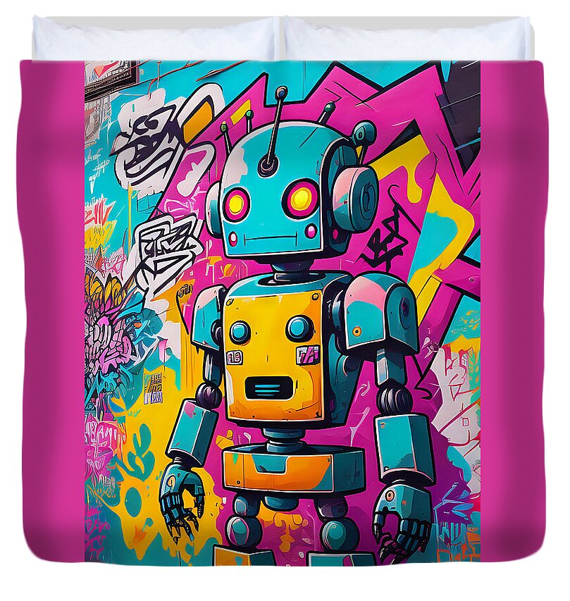 Circuit Splendor Duvet Cover by JB Studio â€” main product image