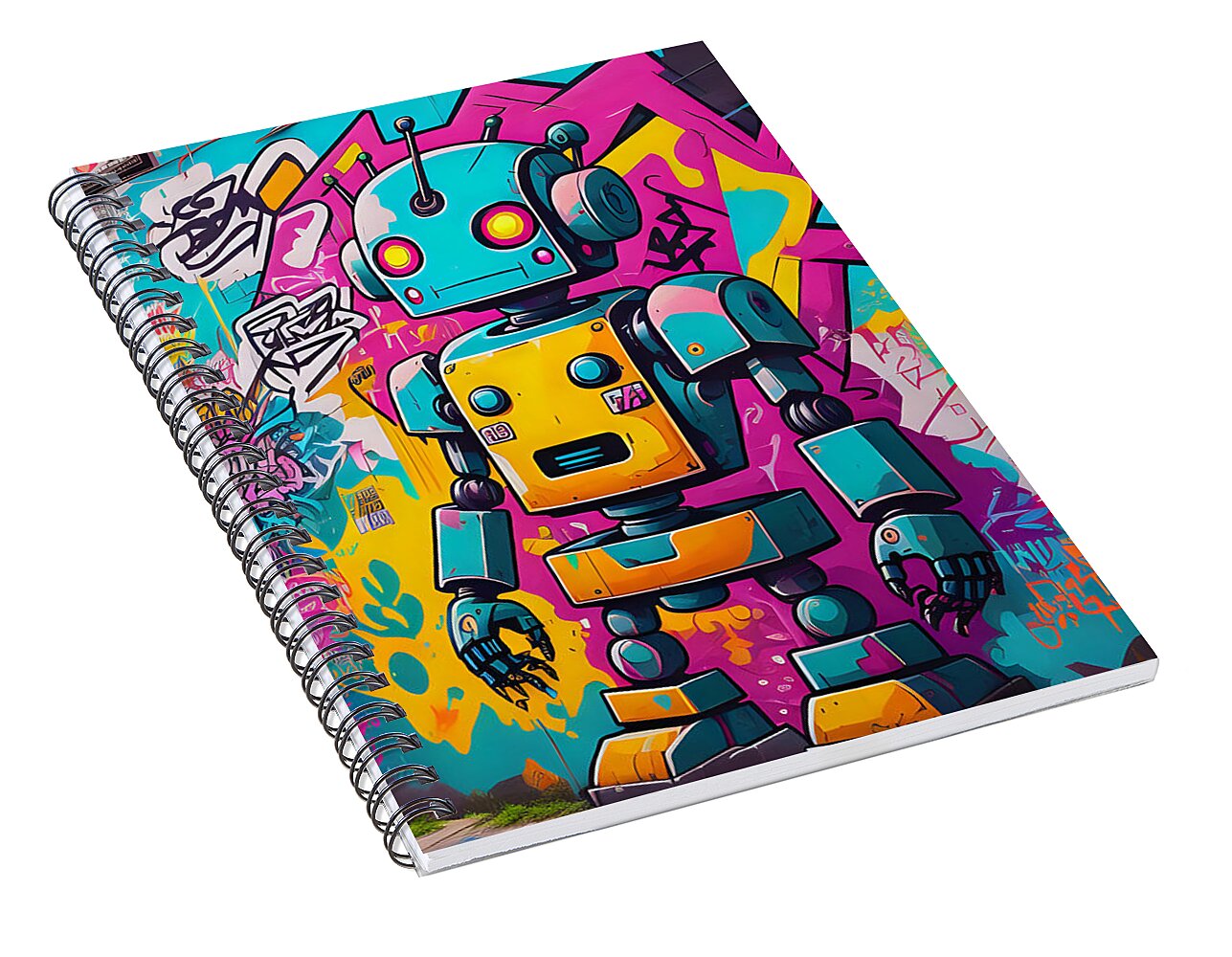 Circuit Splendor Spiral Notebook by JB Studio â€” alternate angle view