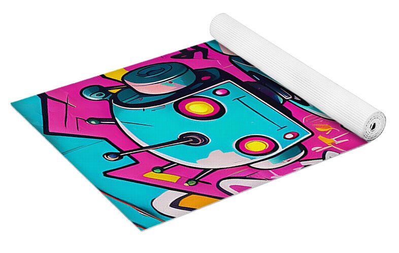 Circuit Splendor Yoga Mat by JB Studio â€” close-up detail of artwork