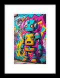 Circuit Splendor framed wall art â€” neon android mosaic in slim black frame, shatter-resistant, JB Studio â€” view 8