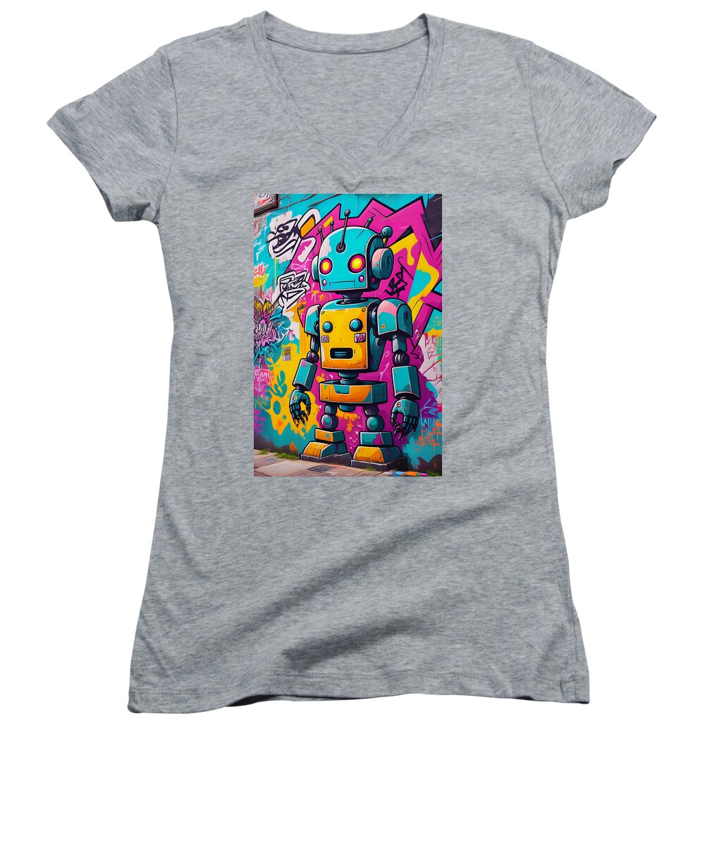Circuit Splendor Women's V-Neck T-Shirt by JB Studio â€” main product image