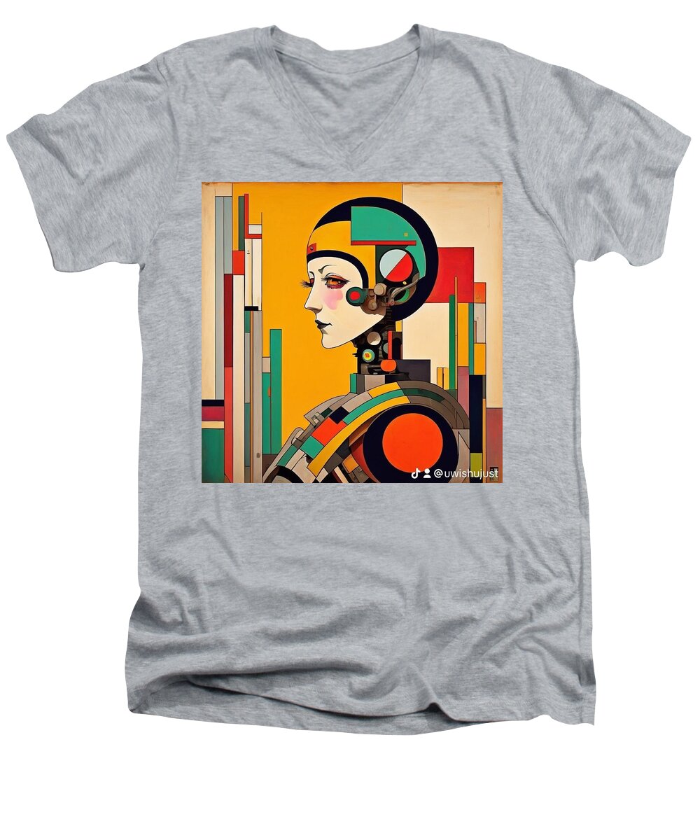 Circuitry Reverie Men's V-Neck T-Shirt by JB Studio â€” main product image