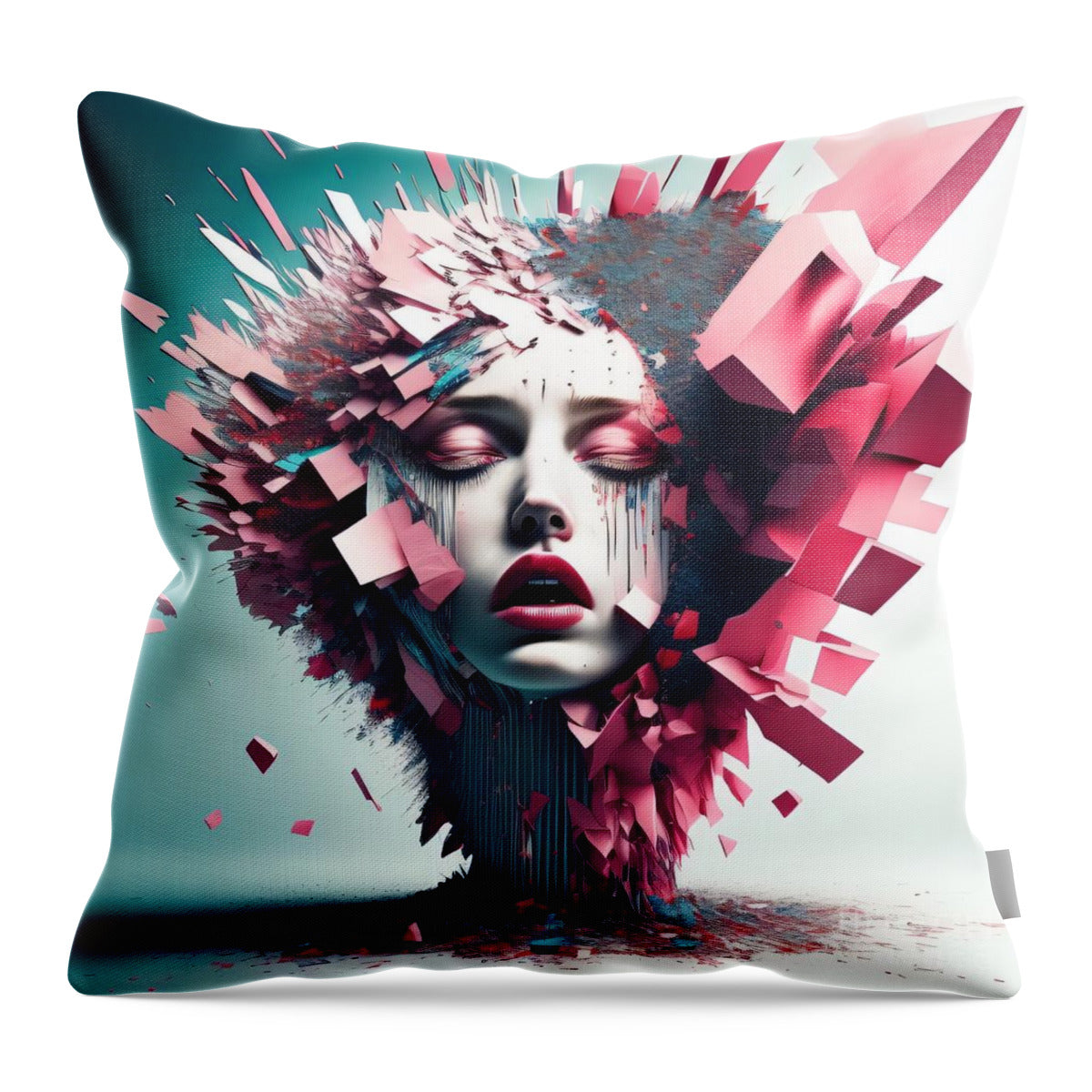 Fragmented Beauty Throw Pillow by JB Studio â€” main product image