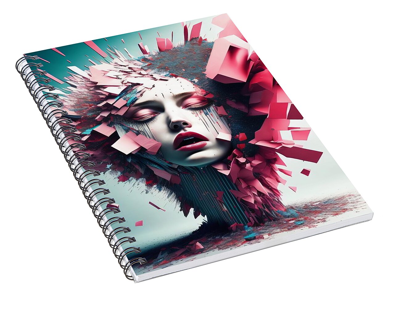 Fragmented Beauty Spiral Notebook by JB Studio â€” alternate angle view