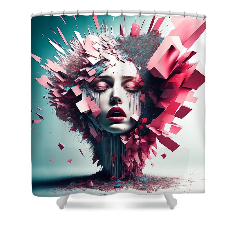 Fragmented Beauty Shower Curtain by JB Studio â€” main product image