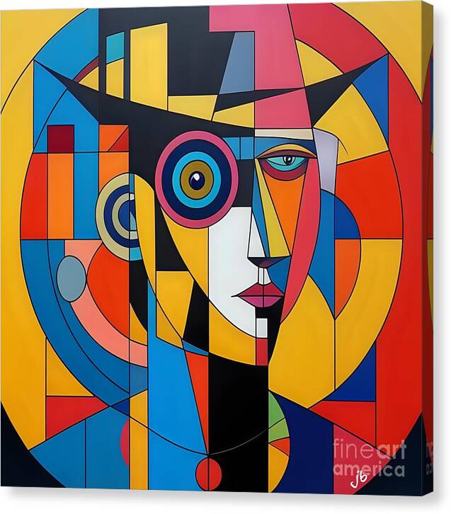 Geometric Gaze Canvas Print by JB Studio â€” main product image