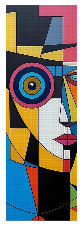 Geometric Gaze Yoga Mat by JB Studio â€” alternate angle view