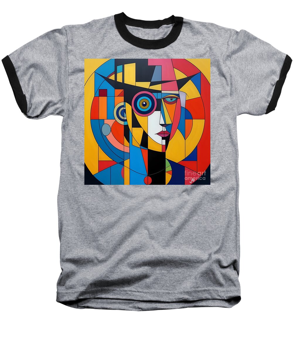 Geometric Gaze Baseball T-Shirt by JB Studio â€” main product image