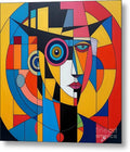 Geometric Gaze Metal Print by JB Studio â€” main product image