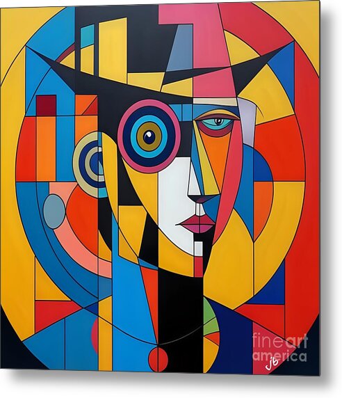 Geometric Gaze Metal Print by JB Studio â€” main product image