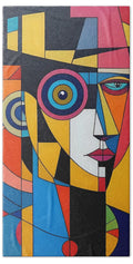 Geometric Gaze Beach Towel by JB Studio â€” main product image