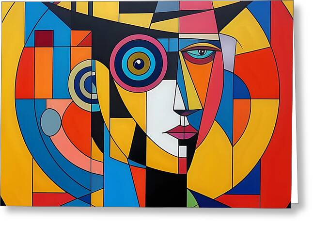 Geometric Gaze Greeting Card by JB Studio â€” main product image