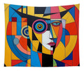 Geometric Gaze Wall Tapestry by JB Studio â€” main product image