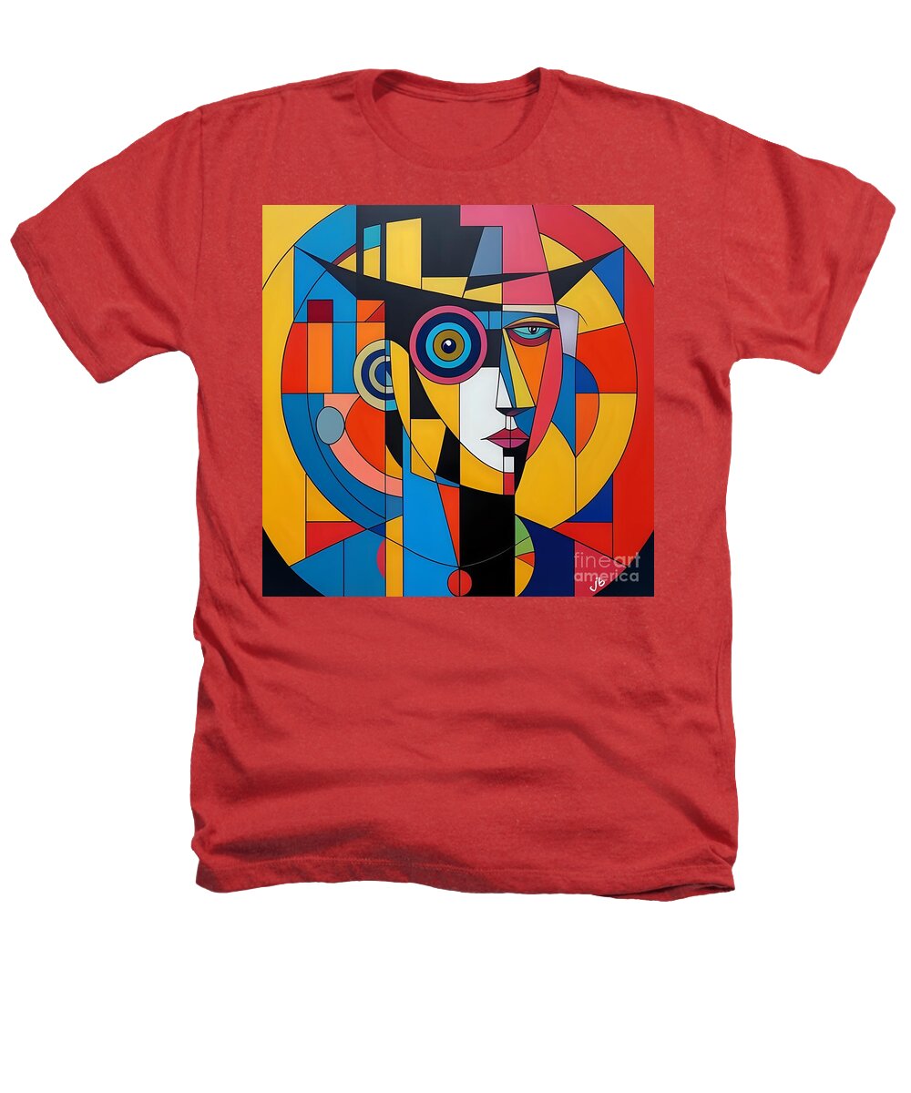 Geometric Gaze Heather T-Shirt by JB Studio â€” main product image