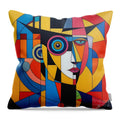 Geometric Gaze Throw Pillow by JB Studio â€” main product image