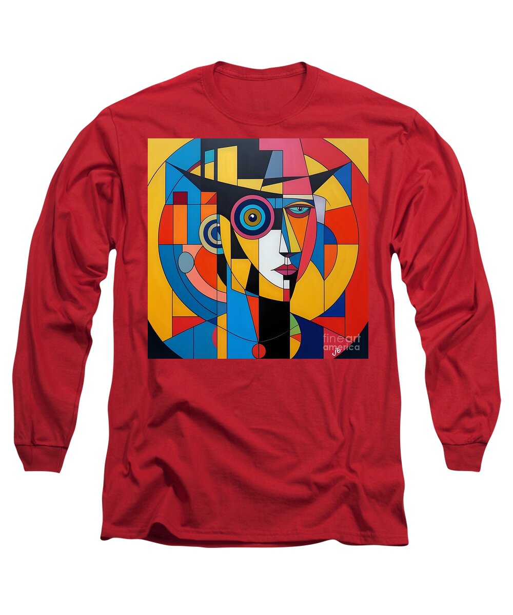 Geometric Gaze Long Sleeve T-Shirt by JB Studio â€” main product image