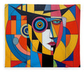 Geometric Gaze Throw Blanket by JB Studio â€” main product image