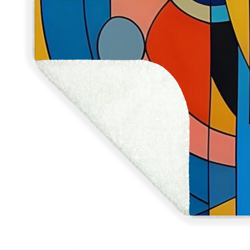 Geometric Gaze Throw Blanket by JB Studio â€” view 7
