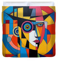 Geometric Gaze Duvet Cover by JB Studio â€” main product image