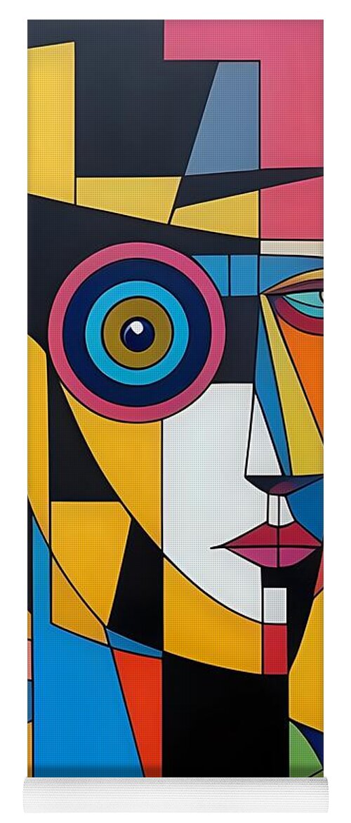 Geometric Gaze Yoga Mat by JB Studio â€” main product image
