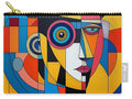 Geometric Gaze Zip Pouch by JB Studio â€” main product image