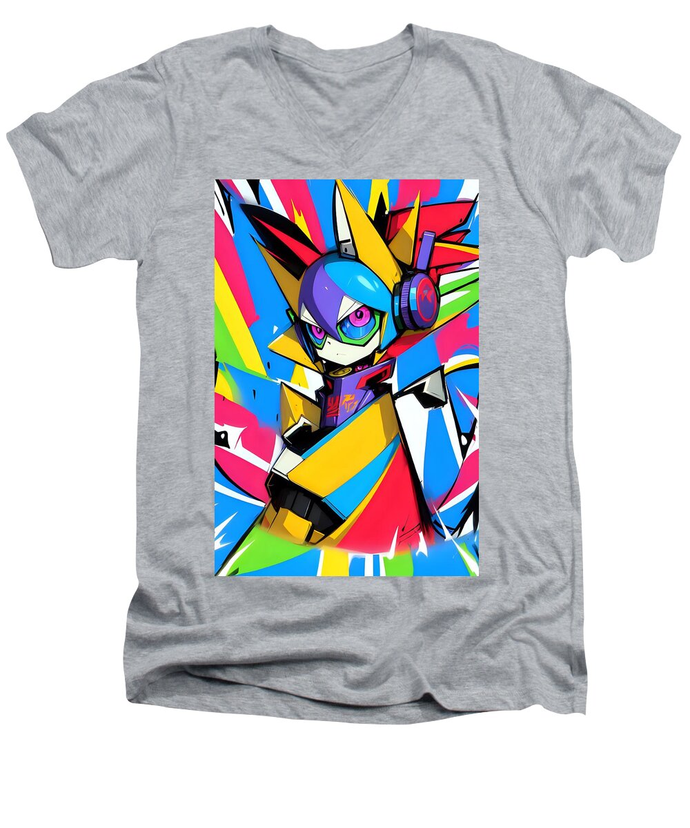 Giddy Gadgeteer Men's V-Neck T-Shirt by JB Studio â€” main product image