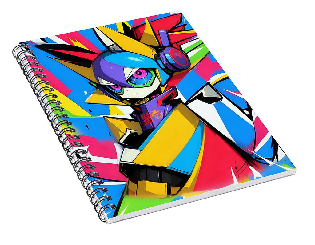 Giddy Gadgeteer Spiral Notebook by JB Studio â€” alternate angle view