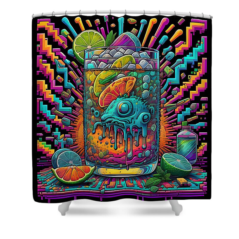 Happy New Year Shower Curtain by JB Studio â€” main product image