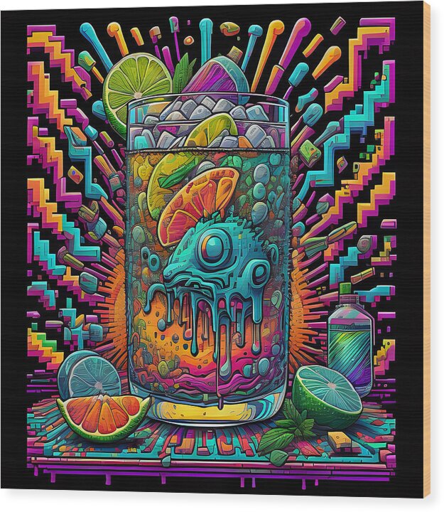 Happy New Year Wood Print by JB Studio â€” main product image