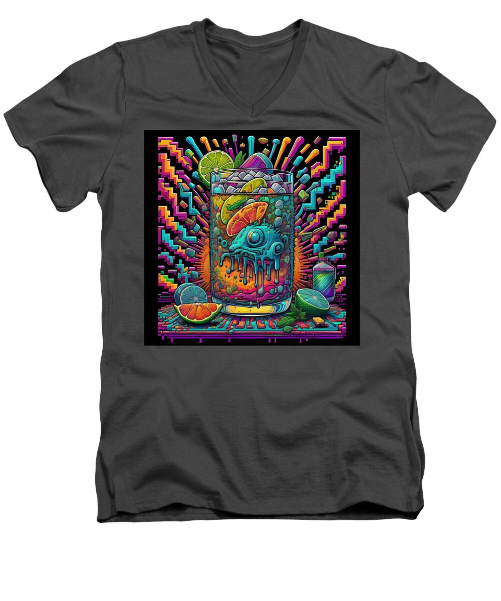 Happy New Year Men's V-Neck T-Shirt by JB Studio â€” main product image