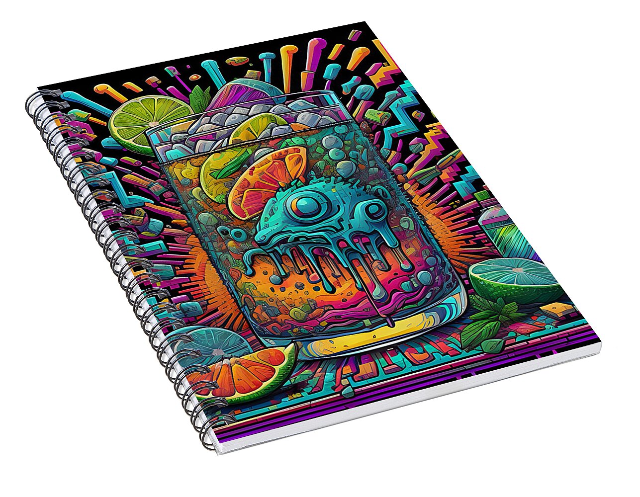 Happy New Year Spiral Notebook by JB Studio â€” alternate angle view