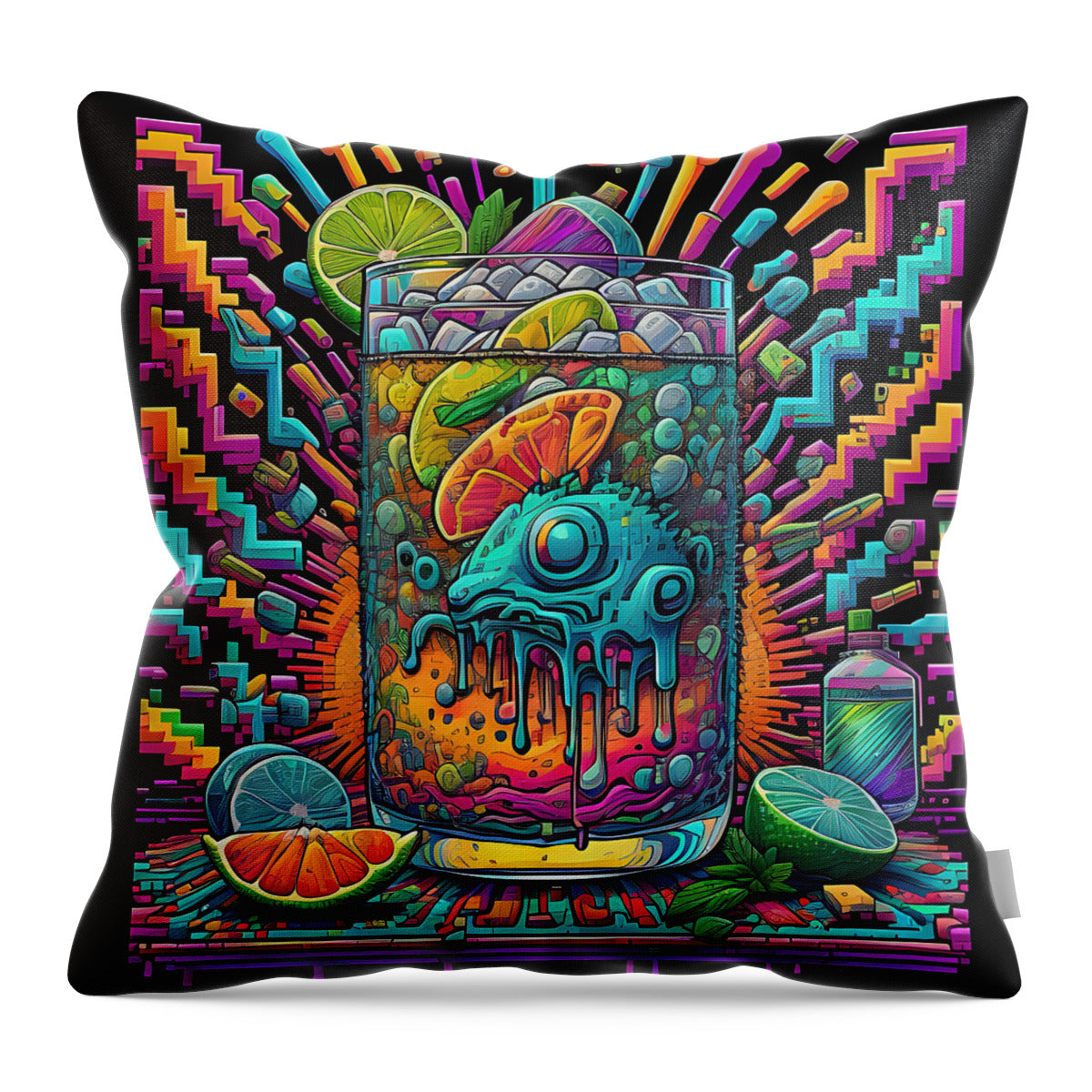 Happy New Year Throw Pillow by JB Studio â€” main product image