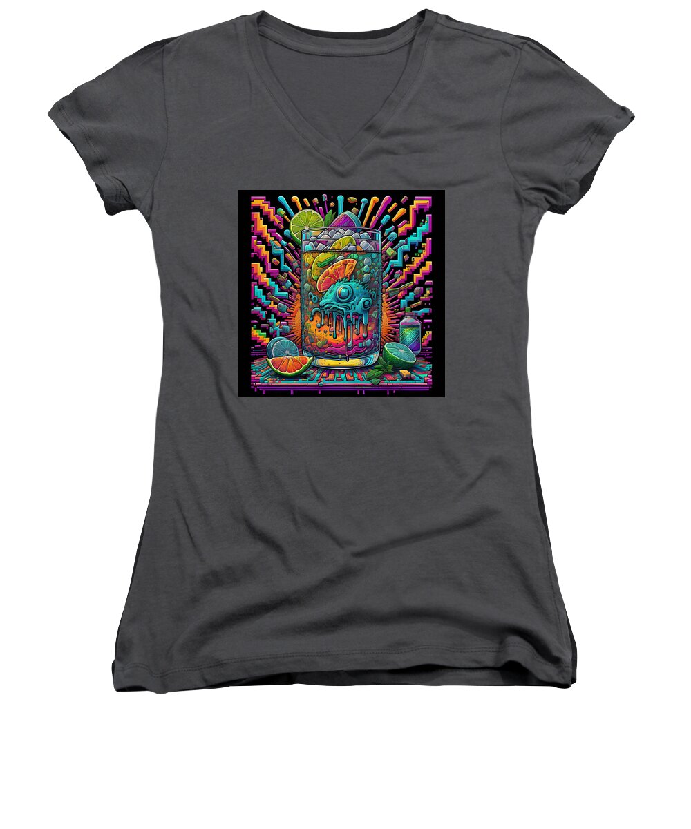 Happy New Year Women's V-Neck T-Shirt by JB Studio â€” main product image