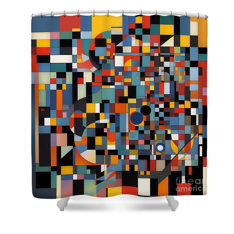 Harmonious Chaos Shower Curtain by JB Studio â€” main product image