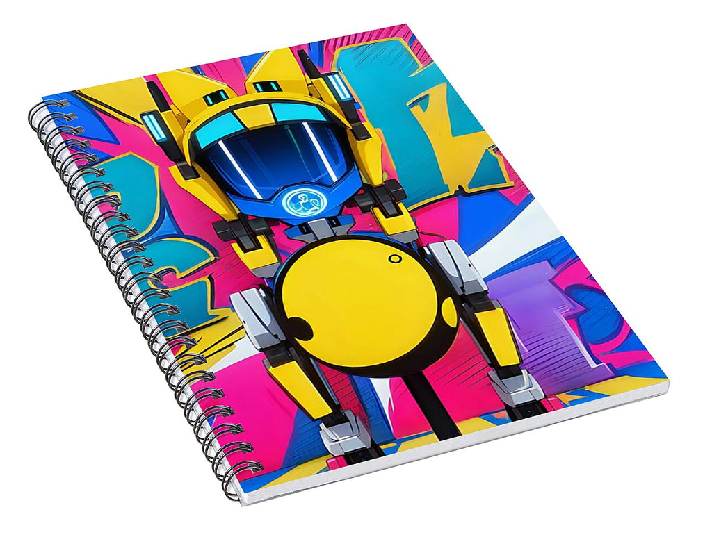 Jollybot Spiral Notebook by JB Studio â€” alternate angle view