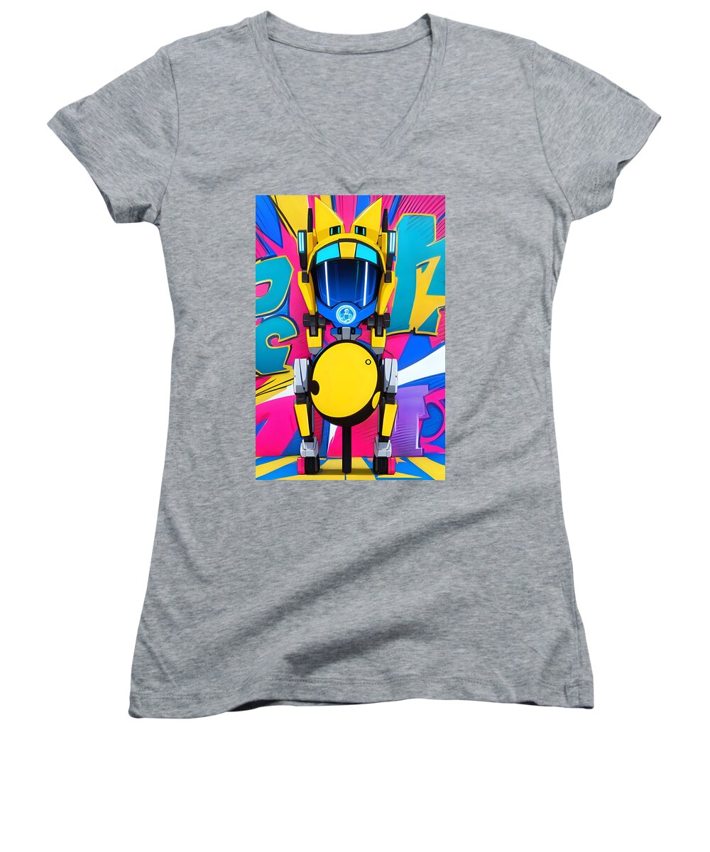 Jollybot Women's V-Neck T-Shirt by JB Studio â€” main product image