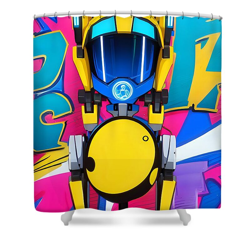 Jollybot Shower Curtain by JB Studio â€” main product image