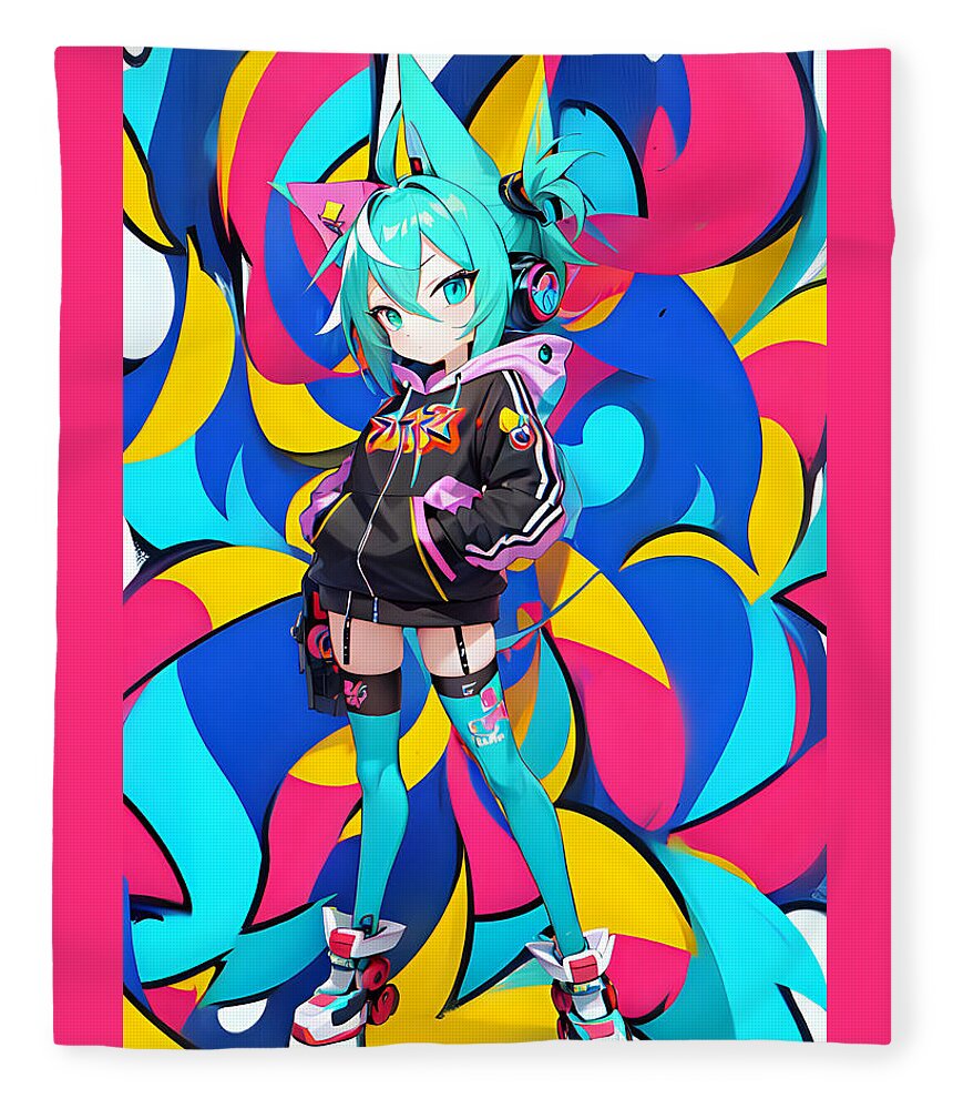Joy Jambobot Throw Blanket by JB Studio â€” main product image