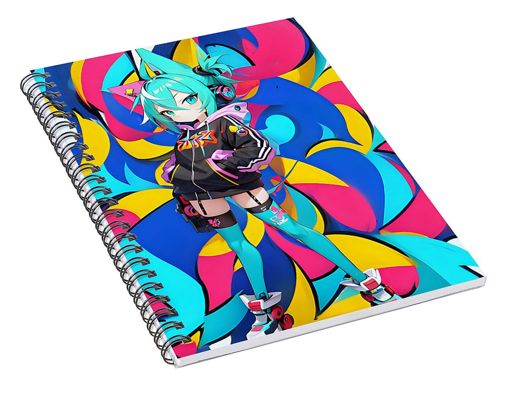 Joy Jambobot Spiral Notebook by JB Studio â€” alternate angle view