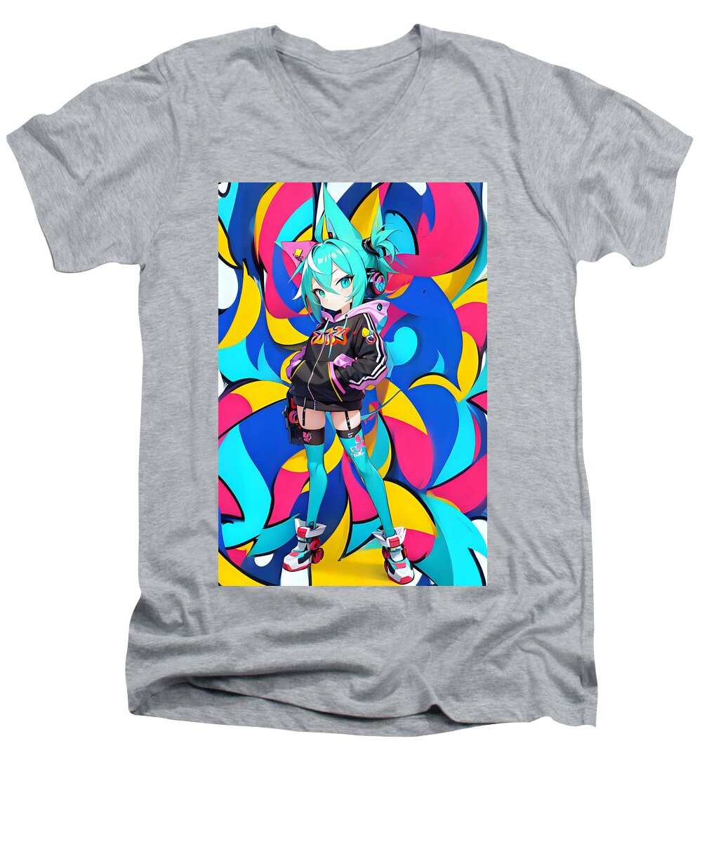 Joy Jambobot Men's V-Neck T-Shirt by JB Studio â€” main product image