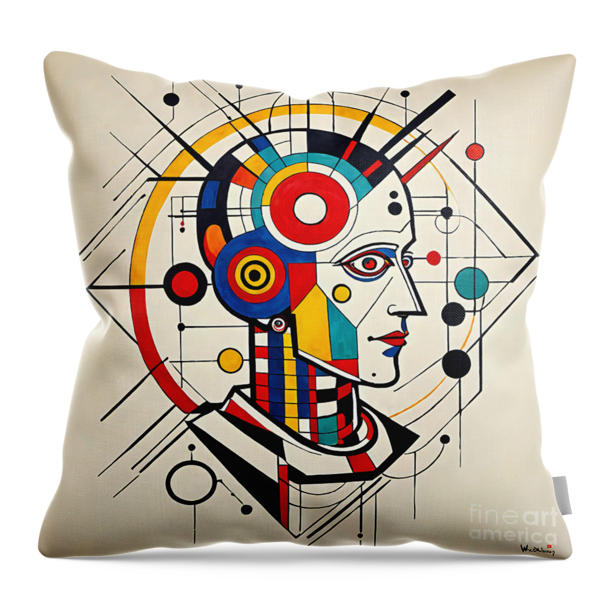 Mechanized Reverie Throw Pillow by JB Studio â€” main product image